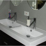 Beautiful Small Trough Vintage Sink With Chrome Metris