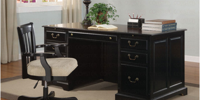 Wooden Desk Chair in Glossy Black Designs