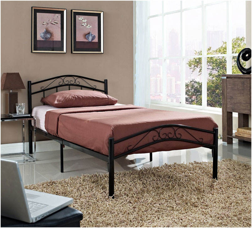 Townhouse Twin Iron Bed Frame Design