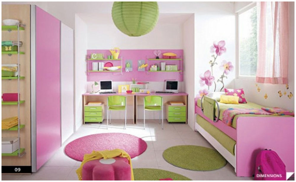 Lovely Bedroom Pink Decorating for Kids